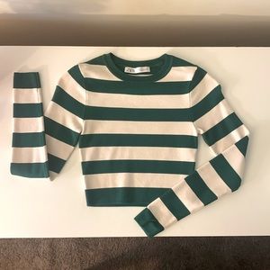Zara Cropped Long Sleeve Shirt